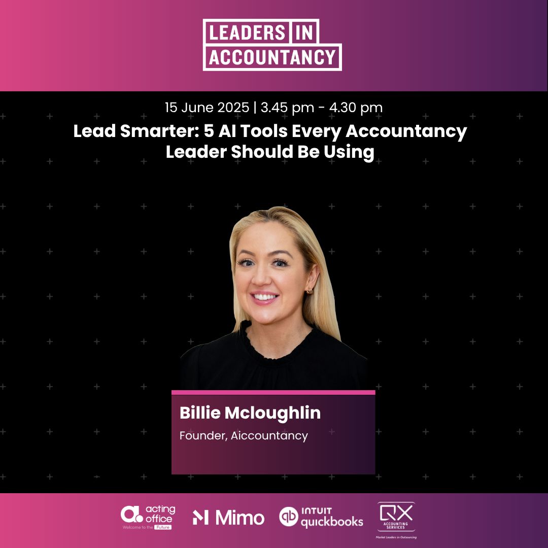 Leaders in Accountancy session card with Billie McLoughlin